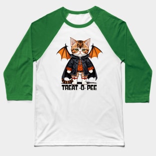 Treat o Pee Kitty Baseball T-Shirt